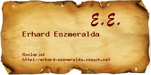 Erhard Eszmeralda névjegykártya